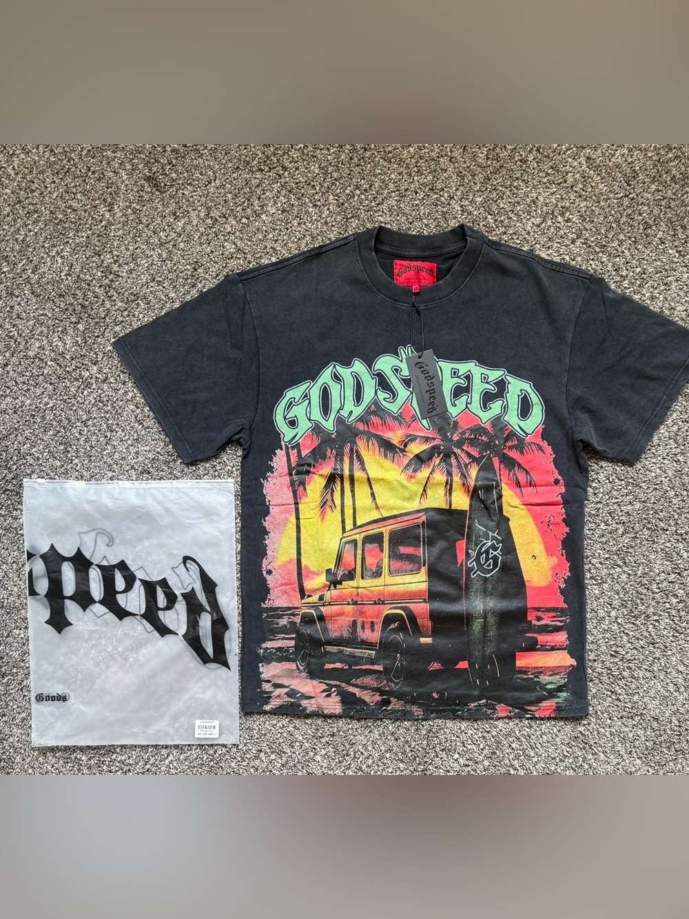 Godspeed Black Short-Sleeve Graphic Tee - Sunset Surf Van